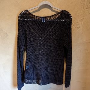 Joan Vass fish net sweater